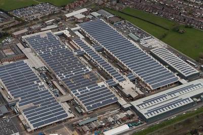 宾利汽车打造英国最大规模太阳能发电停车场